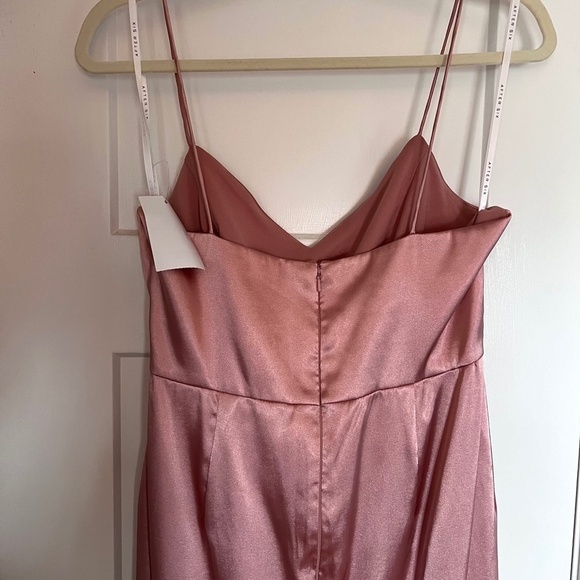 AFTER SIX Midi Dress with Draped Tulip Skirt Color Desert Rose, 8, NWT 6828 - Picture 6 of 9